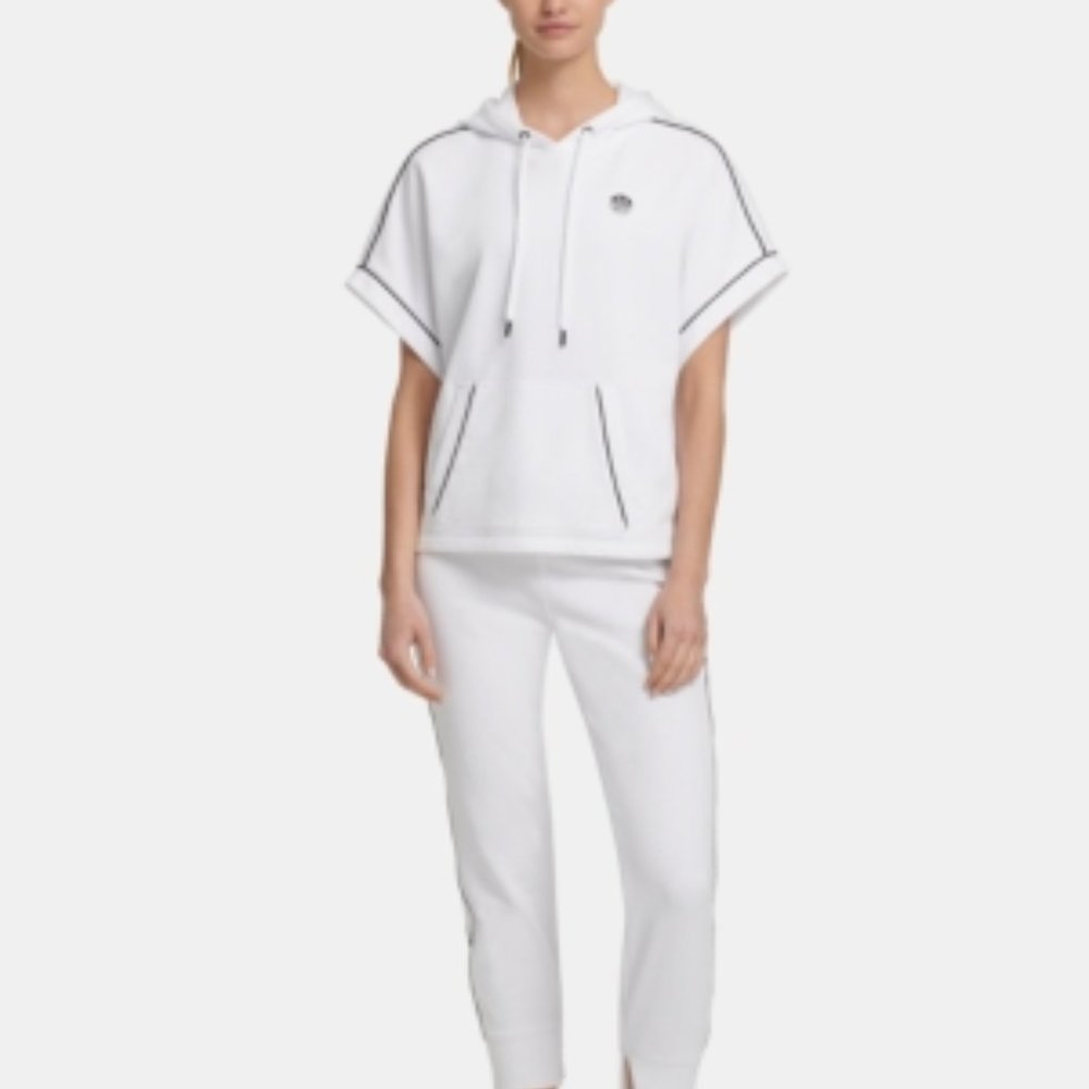 DKNY Short-Sleeve Hoodie White L